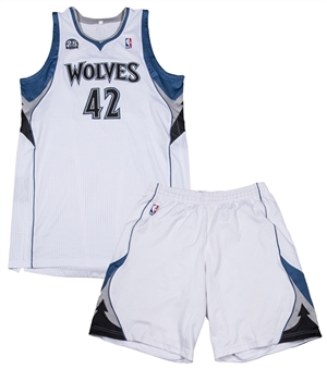 2013-14 Kevin Love Game Used & Photo Matched Minnesota Timberwolves Home Uniform-Jersey & Shorts-Worn On 4/9/14 & 4/16/14 Final Game With T-Wolves! (Equip. Manager LOA & Resolution Photomatching LOA)
